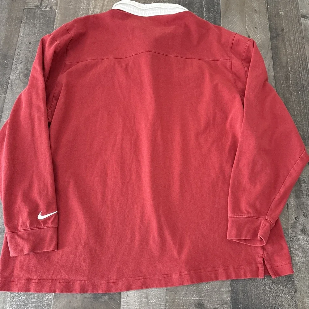 Nike Alabama Crimson Tide Red White Long Sleeve polo Nike Campus Collection XL